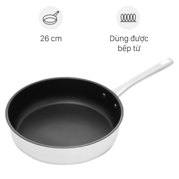 Chảo Inox Chống Dính 26 Cm Elmich Smartcook Sm2704Mn